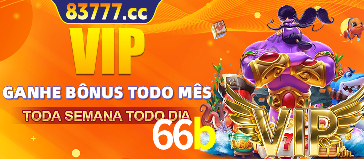 Banner promocional do 66b oferecendo 100% de recompensas adicionais contínuas para quem fizer o login diário (Daily sign-in), com um mascote de coelho.