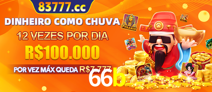 Banner do programa de recompensas Recomende para amigos do 66b, detalhando os bônus por convidar amigos, com prêmios que chegam a R$288.888.